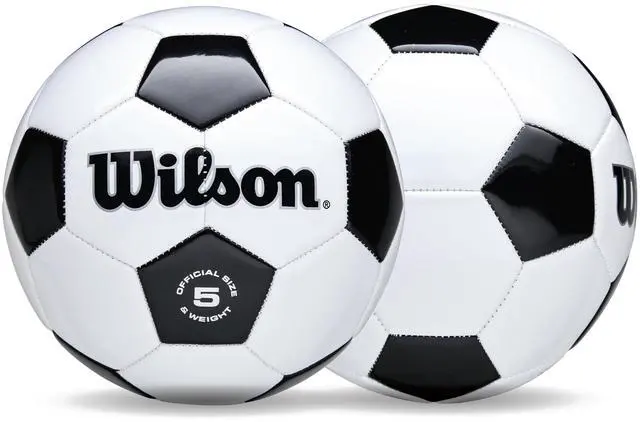Alt view image 2 of 7 - Traditional Soccer Ball - Size 5, Black/White