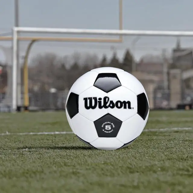 Alt view image 6 of 7 - Traditional Soccer Ball - Size 5, Black/White