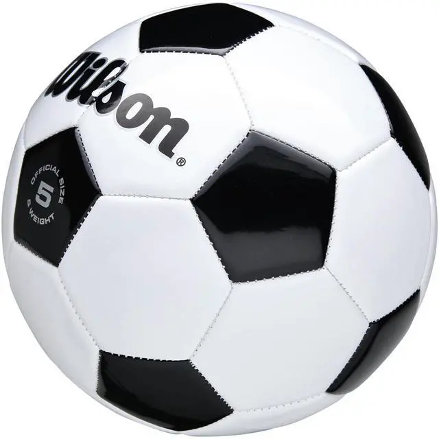 Alt view image 7 of 7 - Traditional Soccer Ball - Size 5, Black/White