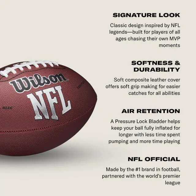 Alt view image 5 of 6 - NFL MVP Football - Official Size, Brown
