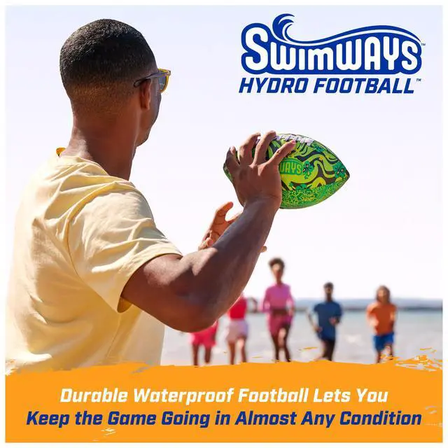 Alt view image 2 of 7 - Hydro Waterproof Football for Outdoor and Pool Games; Ages 5+