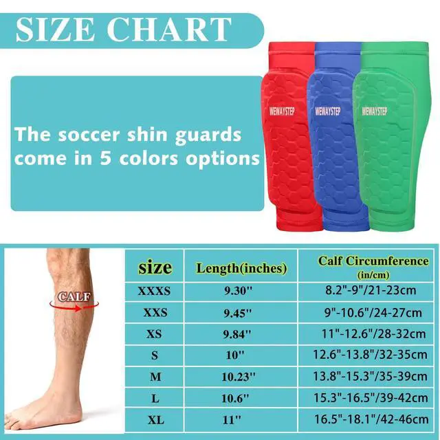 Alt view image 2 of 6 - Soccer Shin Guards for Kids Youth Adult, Shin Defender Shin Guards with Honeycomb, Lightweight Shin Guard Sleeves, Shin Pads for Football Baseball Boxing MTB