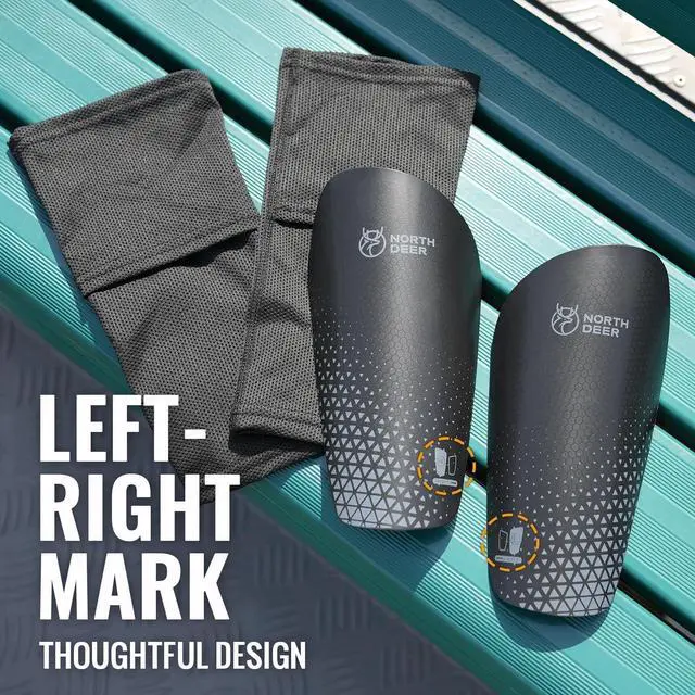 Alt view image 4 of 6 - Soccer Shin Guards for Boys incl. Sleeves with Optimized Insert Pocket - Protective Soccer Equipment for Kids Girls (Pink M)