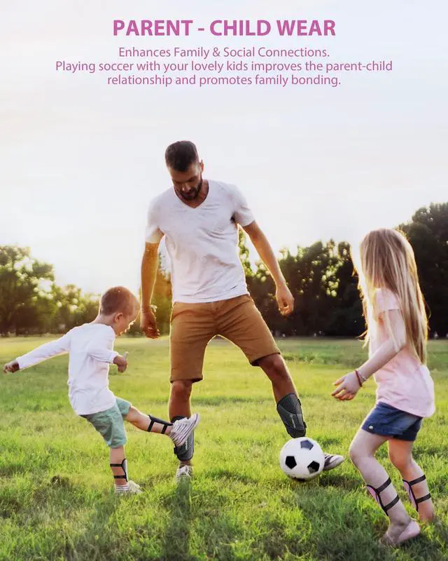 Alt view image 5 of 5 - Shin Guards Soccer Kids Youth, CE Certified Airsfish Shin Pads Protection Gear for 2-18 Years Old Boys Girls Teenagers High Impact Resistant Breathable Comfortable 1 Pair 4 Sizes (X-Small, Pink)