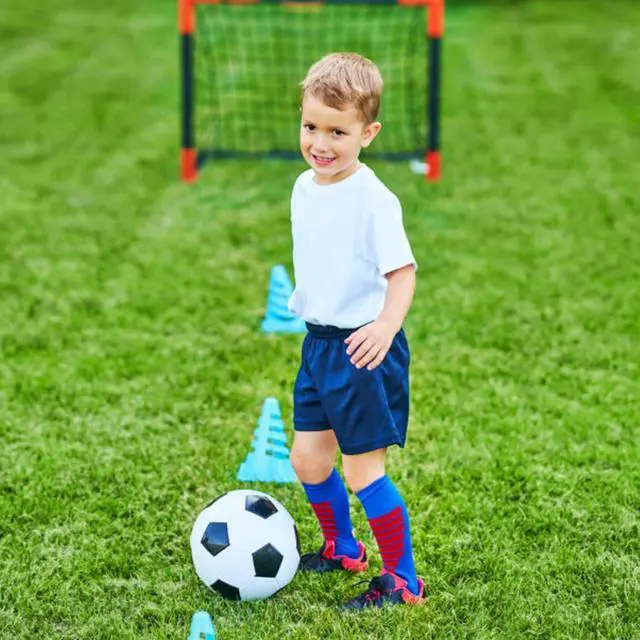 Alt view image 4 of 6 - Soccer Ball Small Size 2 Classic White Black Thicker PU Tight Weaved Suitable for Kids Toddler Boy Trainning Practice or Gift for 0-2 Years 5.9 inch Diameter
