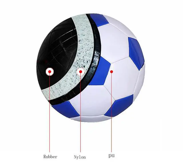 Alt view image 4 of 7 - Soccer Ball Size 3 White Blue Outdoor and Indoor School Sports Activity Anti-Explosion Classic Design Suitable for Kids Toddler Boy Gift Training Practice