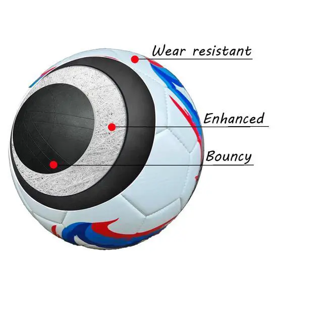Alt view image 3 of 6 - Soccer Ball Size 3,4,5 Kids Training Practice Boys Girls Balls Gift Wear-Resistant Leather Come with Pump School Coach Train Course