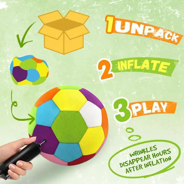 Alt view image 6 of 7 - Size 4 Indoor Soccer Ball -Soft Silent Foam Size 4 with Realistic Bounce for Youth Skills Practice, Dribbling & Juggling, for Home Use, Ideal Soccer Gift for Kids 3-12