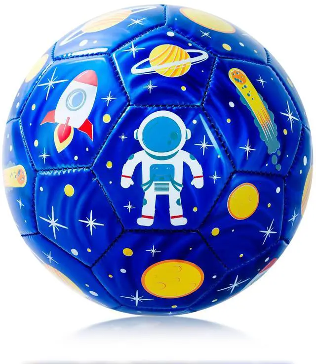 Main image of Kids Soccer Ball Size 3 for Toddlers Kids 2-5 5-8 - Glitter Cartoon Design with Pump Deflated - Sports and Outdoors Toys Games - Easter Basket Stuffers Birthday Gifts for Boys Girls
