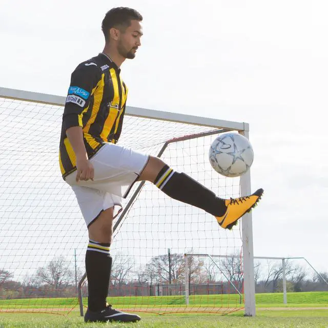 Alt view image 6 of 6 - Viper Soccer Ball, Size 5 Soft Touch TPU Cover, Airlock Bladder Ages 12 & Up Blue/Black/White