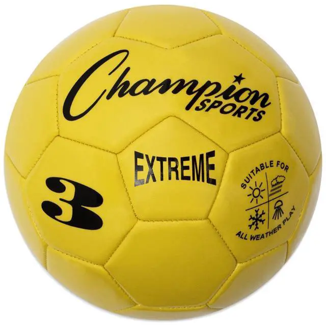 Main image of Extreme Series Soccer Ball, Size 3 - Youth League, All Weather, Soft Touch, Maximum Air Retention - Kick Balls for Kids Under 8 - Competitive and Recreational Futbol Games, Yellow