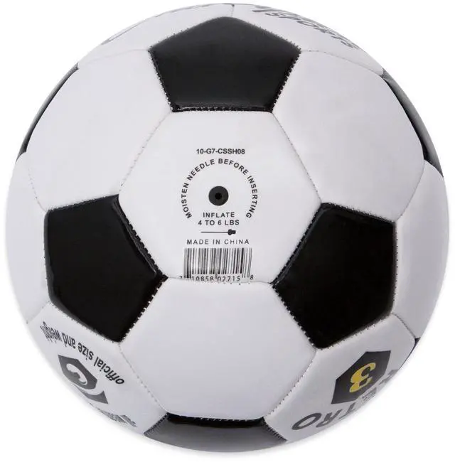 Alt view image 2 of 7 - Retro Soccer Ball, Size 3 Black/White