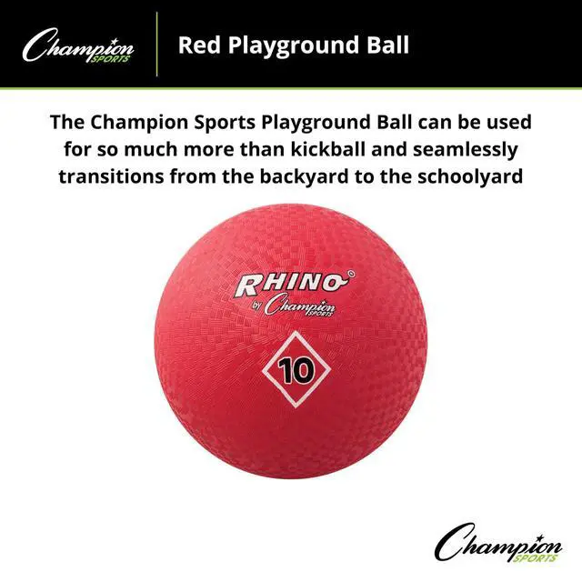 Alt view image 3 of 7 - 10 Inch Playground Ball, Red