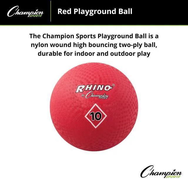 Alt view image 6 of 7 - 10 Inch Playground Ball, Red