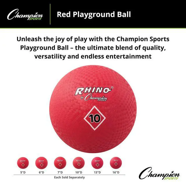 Alt view image 7 of 7 - 10 Inch Playground Ball, Red