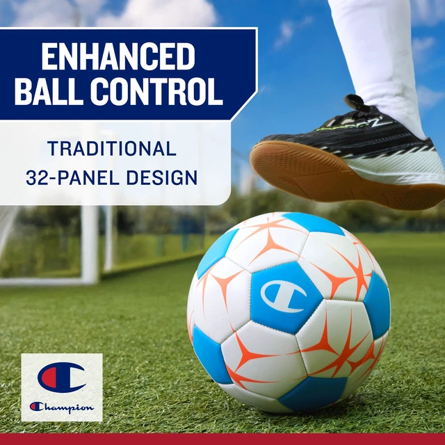 Alt view image 4 of 7 - Prodigy Soccer Ball with Pump (Size 3, Fierce Tide/Very Coral) | 32-Panel Matte Finish | Butyl Bladder for Air Retention | Machine-Stitched | Pump Included | Indoor & Outdoor Play