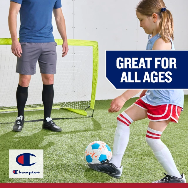 Alt view image 6 of 7 - Prodigy Soccer Ball with Pump (Size 3, Fierce Tide/Very Coral) | 32-Panel Matte Finish | Butyl Bladder for Air Retention | Machine-Stitched | Pump Included | Indoor & Outdoor Play
