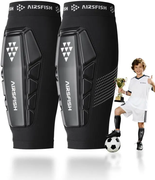 Main image of Soccer Shin Guards Kids Youth, Ski Shin Protector for Boys Girls Men Women, Shin Pads Defender, Lightweight Calf Protective Gear, Breathable Canilleras de Futbol para Niños
