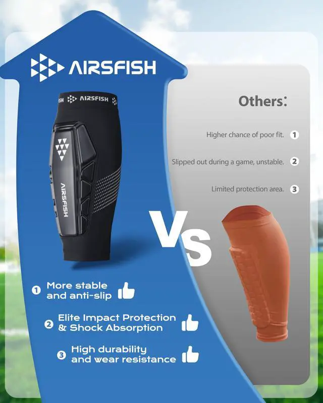 Alt view image 5 of 7 - Soccer Shin Guards Kids Youth, Ski Shin Protector for Boys Girls Men Women, Shin Pads Defender, Lightweight Calf Protective Gear, Breathable Canilleras de Futbol para Niños