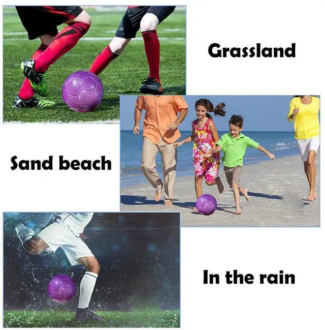 Alt view image 4 of 7 - Soccer Ball Shiny Gift Size 3 4 5 Practice Training Come with Pump and Needle