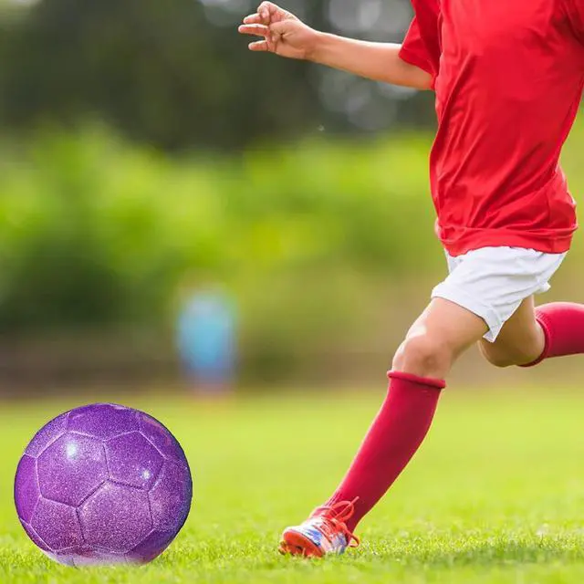 Alt view image 7 of 7 - Soccer Ball Shiny Gift Size 3 4 5 Practice Training Come with Pump and Needle