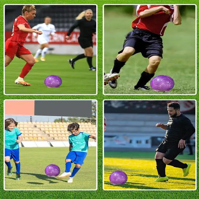 Alt view image 6 of 7 - Soccer Ball Shiny Gift Size 3 4 5 Practice Training Come with Pump and Needle