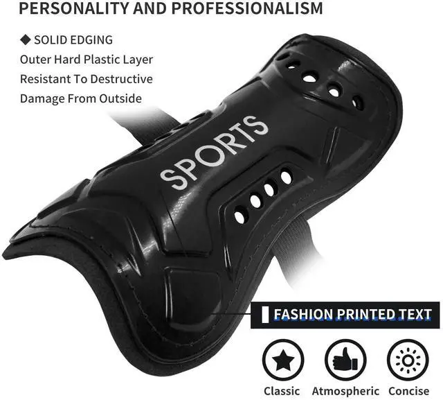Alt view image 2 of 6 - Toddler Kids Youth Soccer Shin Guards and Socks for Boys & Girls (Age 3-5,6-8,8-12,10-14) | Lightweight Breathable Shin Pads & Soccer Socks Combo for Football Games & Training