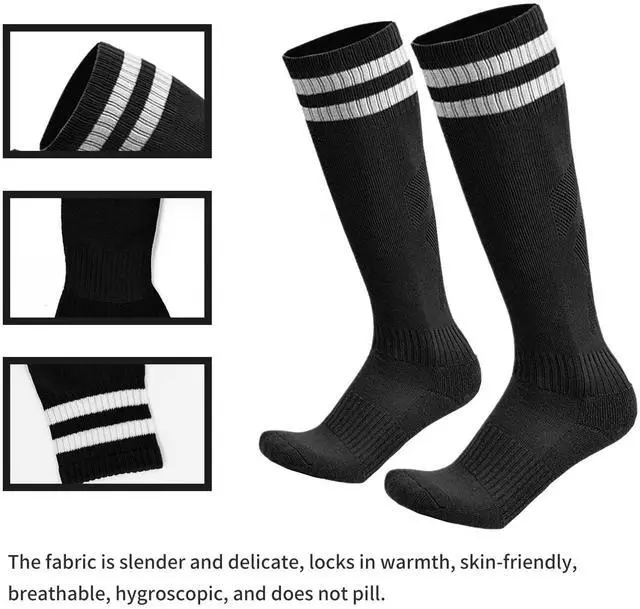 Alt view image 5 of 6 - Toddler Kids Youth Soccer Shin Guards and Socks for Boys & Girls (Age 3-5,6-8,8-12,10-14) | Lightweight Breathable Shin Pads & Soccer Socks Combo for Football Games & Training