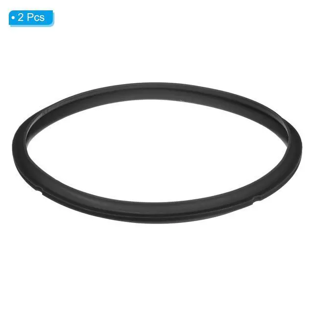 Alt view image 3 of 7 - 2 Pcs Silicone Sealing Ring for Pressure Pot 8QT, Pressure Pot Inner Gasket Seal Rings Pressure Cooker Replacement Part, Black