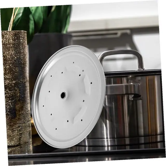 Alt view image 6 of 7 - Electric Pressure Cooker Replacement Parts Thick Lid Cover with Sealing Ring and Aluminum Inner Plate for Safe Cooking Fits Multiple Models 9.64X9.64X0.19In Easy to Clean