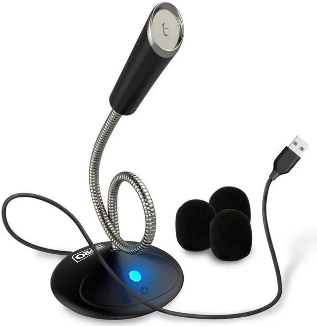 Main image of USB Desktop Microphone for PC & Laptop with Mute Button and LED Indicator, Plug & Play Computer Mic for Gaming, Streaming, Podcasting, Meetings, Zoom, Skype,YouTube Recording, Windows & Mac (Beige)