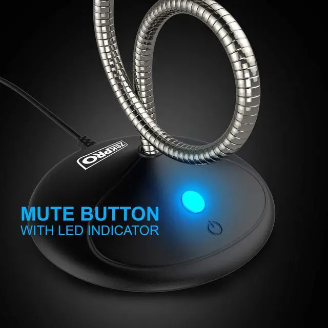Alt view image 6 of 7 - USB Desktop Microphone for PC & Laptop with Mute Button and LED Indicator, Plug & Play Computer Mic for Gaming, Streaming, Podcasting, Meetings, Zoom, Skype,YouTube Recording, Windows & Mac (Beige)