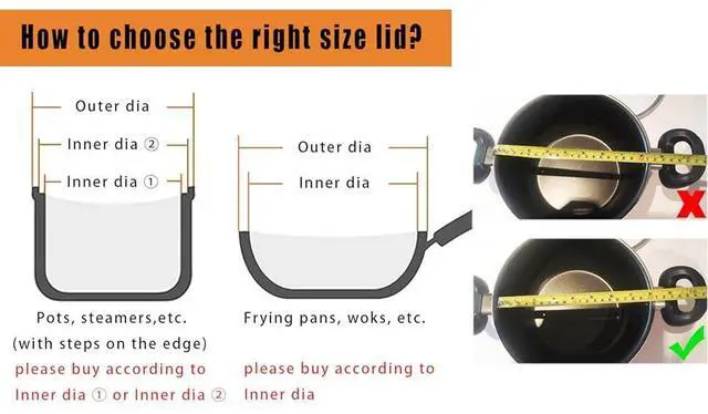 Alt view image 2 of 7 - 10" Tempered Glass Lid with Steam Vent Hole Universal Pan Pot Clear Cookware Lid Replacement with Holder Handle, Stainless Steel Rim, Fits for Pots/Pan/Electric Pressure Cooker