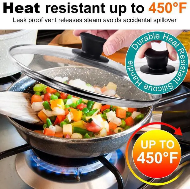 Alt view image 5 of 7 - Tempered Glass Lid for Instant Pot 3 Quart - 7.6-Inch Pressure Cooker Accessories,Replacement Parts with Silicone Top Knob & Steam Vent - Heat-Resistant, Dishwasher Safe