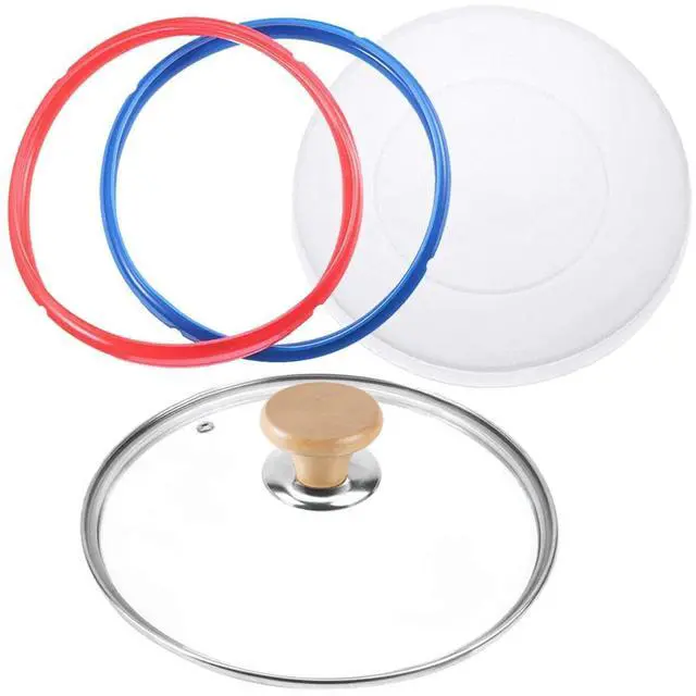 Main image of Tempered Glass Lid & Silicone Cover for Instant Pot 6 Quart - Set of 4 Accessories