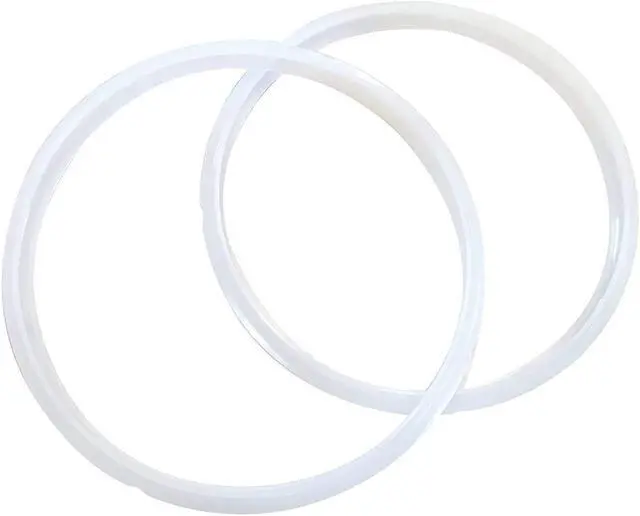 Main image of Power Pressure Cooker Sealing Ring Clear Color Multi-Cooker Rubber Gaskets for Many 5 Liter 6 Liter 5 Quart and 6 Quart Models, Set of 2