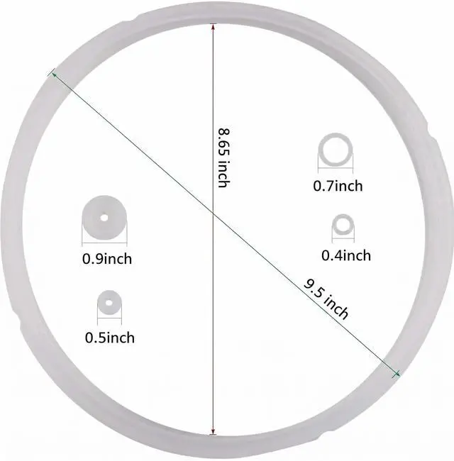 Alt view image 2 of 4 - Power Pressure Cooker Sealing Ring Clear Color Multi-Cooker Rubber Gaskets for Many 5 Liter 6 Liter 5 Quart and 6 Quart Models, Set of 2