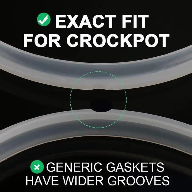 Alt view image 4 of 4 - Power Pressure Cooker Sealing Ring Clear Color Multi-Cooker Rubber Gaskets for Many 5 Liter 6 Liter 5 Quart and 6 Quart Models, Set of 2