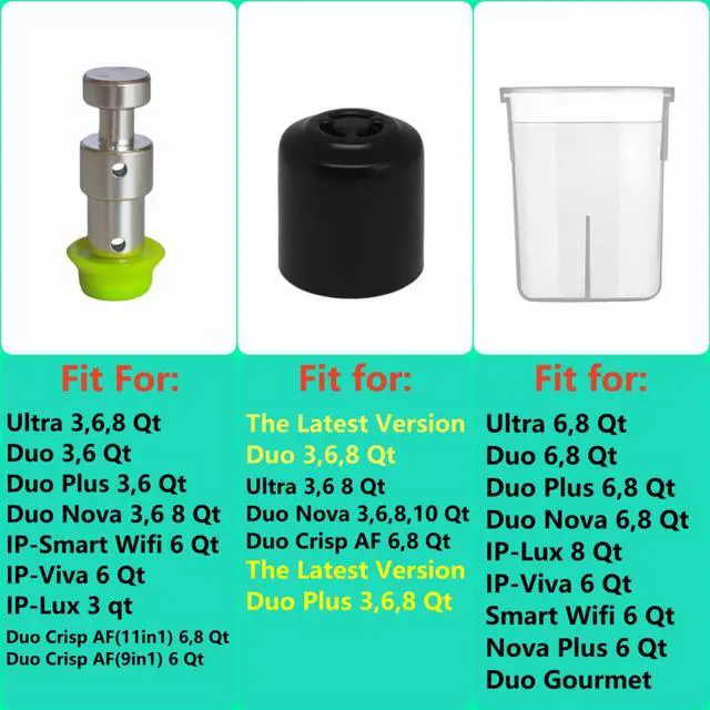 Alt view image 3 of 7 - Lid Replacement Parts for Instant Pot Duo Nova 60, Ultra 60, Duo60-the Latest Version and Duo Plus 60-the Latest Version, 6 Qt Pressure Cooker Accessories