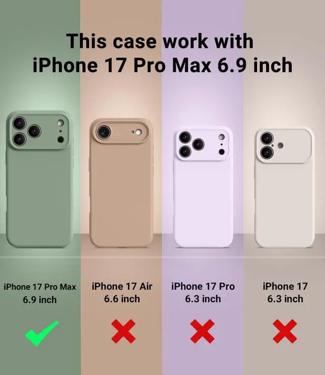 Alt view image 2 of 7 - Magnetic for iPhone 17 Pro Max Case,Compatible with Magsafe,Classic Liquid Silicone Mobile Phone Case,Integrated Camera Control Button,Anti-Scratch Microfiber Lining, Red