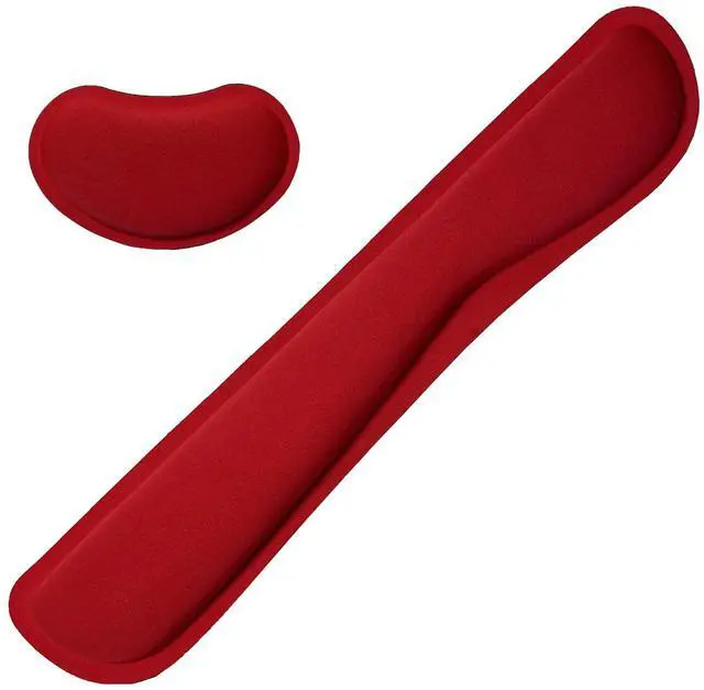 Main image of Keyboard Wrist Rest Mouse Wrist Support Set, Memory Foam Wrist Rest Pad for Computer Laptop Keyboard Mouse, Ergonomic Wrist Cushion Support for Typing Pain Relief, Gaming Home Office, Red