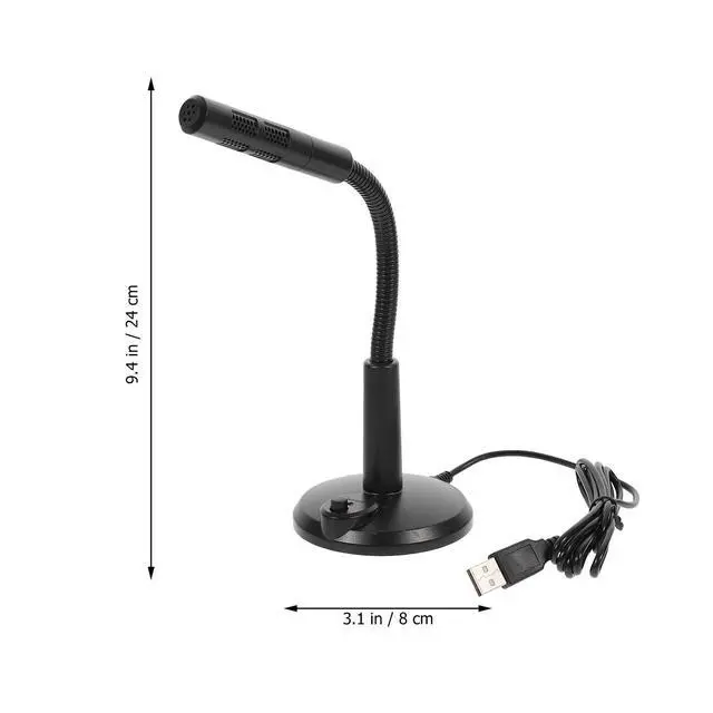 Alt view image 2 of 7 - USB Microphone with Adjustable Angle and Stable Pedestal Desktop Microphone for Game Voice Chat Streaming Podcasting Plug & Play Computer Accessory