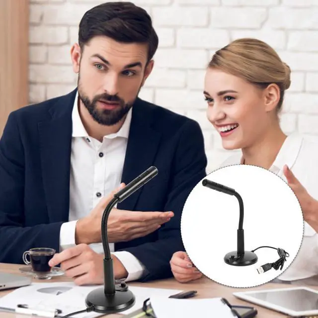 Alt view image 7 of 7 - USB Microphone with Adjustable Angle and Stable Pedestal Desktop Microphone for Game Voice Chat Streaming Podcasting Plug & Play Computer Accessory