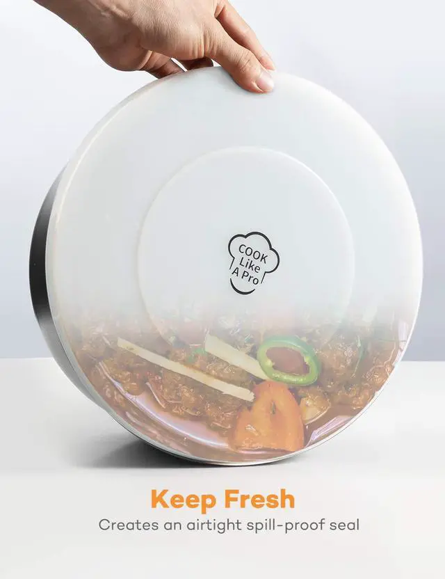 Alt view image 3 of 7 - Silicone Lid Inner Pot Cover Accessories Compatible with Ninja Foodi Pressure Cooker and Air Fryer 5 Quart 6.5 Quart and 8 Quart, Clear
