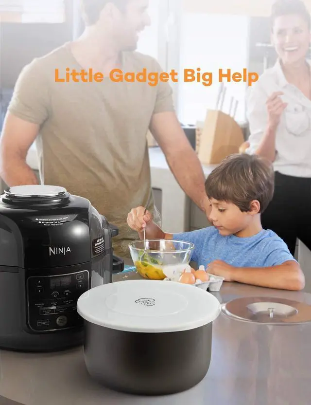 Alt view image 7 of 7 - Silicone Lid Inner Pot Cover Accessories Compatible with Ninja Foodi Pressure Cooker and Air Fryer 5 Quart 6.5 Quart and 8 Quart, Clear