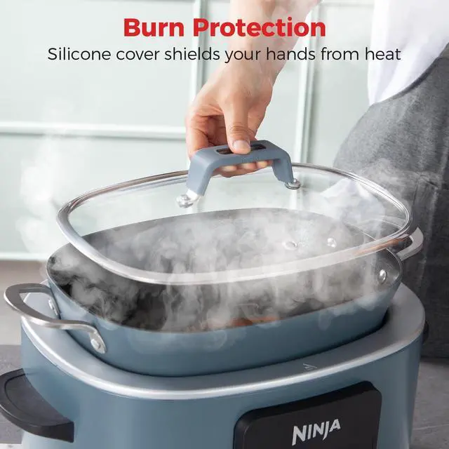 Alt view image 3 of 6 - Silicone Lid Handle Cover Compatible with Ninja Crockpot Slow Cooker - Heat-Resistant Handle Sleeve, Holder, Grip Accessories for Ninja Foodi Possiblecooker Pro, 2 Pack