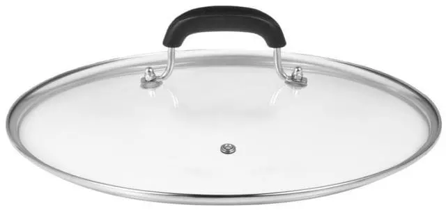 Alt view image 3 of 7 - Glass Lid for Pots and Pans, 12-1/2 Inch (11-3/4 Inch Inner Diameter) Tempered Glass Top with a Steam Hole, Frying Pan Cover