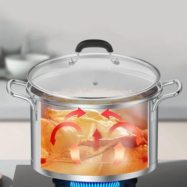 Alt view image 5 of 7 - Glass Lid for Pots and Pans, 12-1/2 Inch (11-3/4 Inch Inner Diameter) Tempered Glass Top with a Steam Hole, Frying Pan Cover