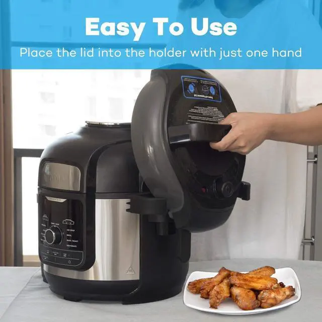 Alt view image 4 of 7 - Lid Holder Lid Stand Accessories Compatible with Ninja Foodi Pressure Cooker and Air Fryer 6.5 Quart and 8 Quart (Patent Design)