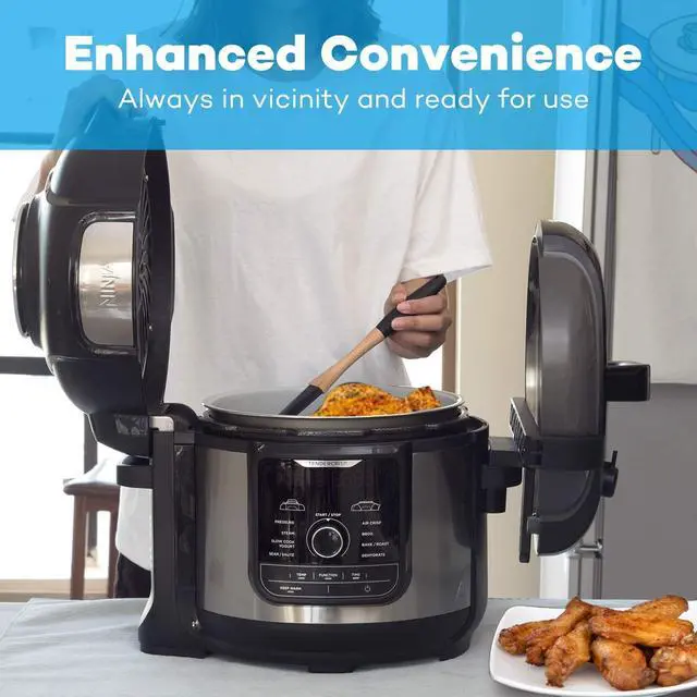 Alt view image 3 of 7 - Lid Holder Lid Stand Accessories Compatible with Ninja Foodi Pressure Cooker and Air Fryer 6.5 Quart and 8 Quart (Patent Design)